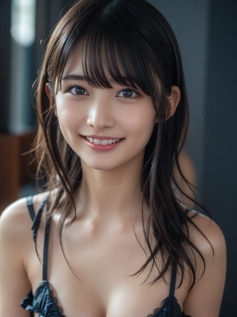 (masterpiece, highest quality),1 girl, solo, hyper realistic, realistic,realistic, looking at the viewer, light brown eyes:1.4,非常に詳細な光沢のある髪を持つブルネットのshort bob hair, bright colored winter clothes, lepangas:1.4), outdoor, closed mouth, Upper body、Big eyes、eyelash、{huge|big|hugeな|mega} chest:1.4, cleavage:1.4、(((Big eyes、short bob hair、Highlights from students、look at the viewer、She is very beautiful and cute、Please show your ears、long neck、smile、Close your mouth and smile、bangs beautiful teeth)))、ideal body proportions、(Snow-covered tree-lined street in Norway in winter)、美しいlong neck:1.4%