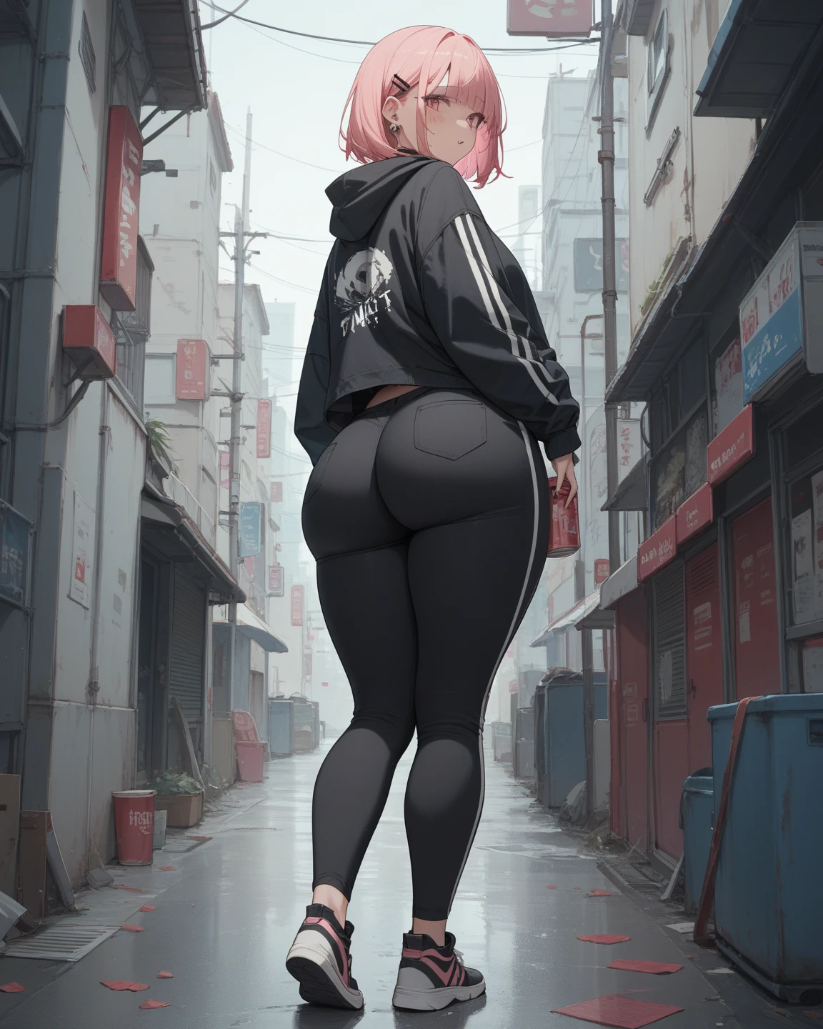 1 girl, medium,
(((big ass))), {{{wearing short bikini}}}, (Dark pink hair), (((blue eyes))), (in the city at night walking down the street and people looking at her), scenery very detailed, (slender), (thin waist), (butt only), large and well-toned ass, (slim and muscular leguscular belly, wearing a high heel shoe, (((full body photo))) , (Standing), perfect body, perfect legs and well detailed, perfect eyes with reflection in the eyes, sweaty body, perfect and ultra detailed hands, perfect and ultra detailed fingers, perfect nails and painted black, shiny hair, twintails , glowing eyes, eye flare, (cute smile), anime, anime style, ray tracing, glare, drop shadow, panorama, Sony FE, 8K, high definition, artwork, accurate, anatomically correct, super detail, best quality , high resolution, high definition, 16K, hdr