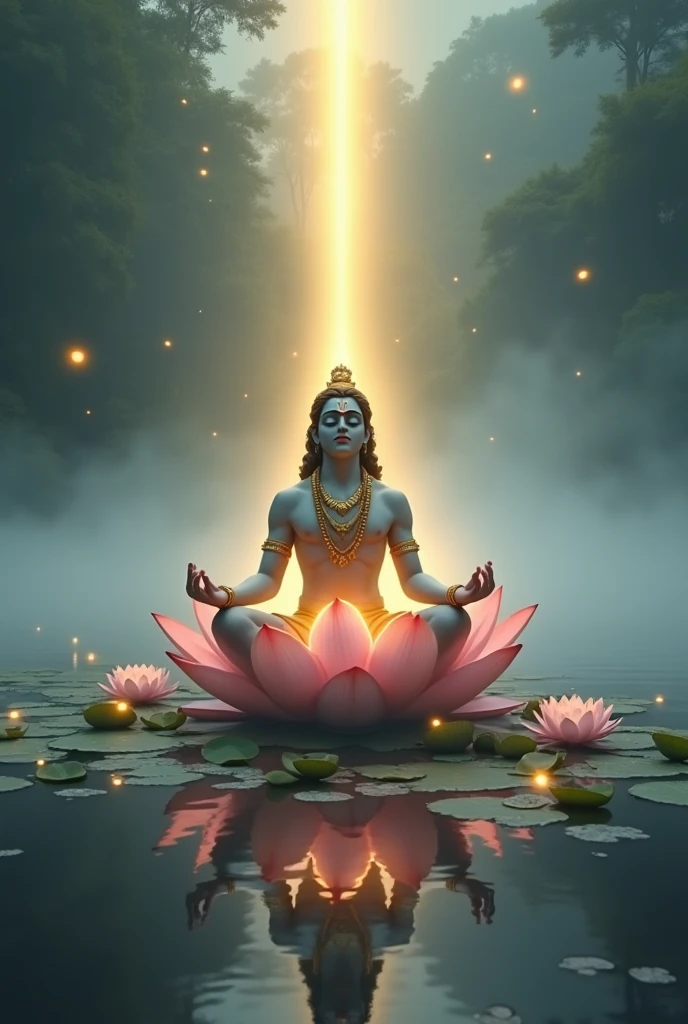 Lord Krishna Homem ,Include symbols related to the Law of Attraction, Like a peacock feather on the head the, symbolizing the manifestation of dreams and the alignment of energies, recorder in hand. Petals of flowers or stars can also be incorporated to represent expansion and growth. Texto: Coloque o nome "Attraction Path" de forma elegante e centralizada, using a source that conveys harmony and balance. Add a sentence that summarizes the purpose of the channel, Como "Discover the power of creating your own reality". Elementos visuais: Include images related to the journey of self-development and manifestation, Like a winding path leading to a bright horizon or a person meditating in a lotus position. These elements can represent the personal journey and connection to the universe. Aesthetic Coherence: Maintain a cohesive aesthetic with other graphic elements used in the channel, Como um logotipo, Video thumbnails and other visuals. This will create a consistent and recognizable visual identity. Lembre-se de que a capa deve ser visualmente atraente, convey the channel's central message and arouse viewers' interest in content related to the Law of Attraction