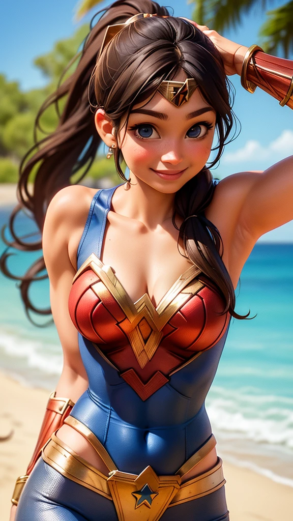 One Little Girl,of a real,wonder women,Make a smile