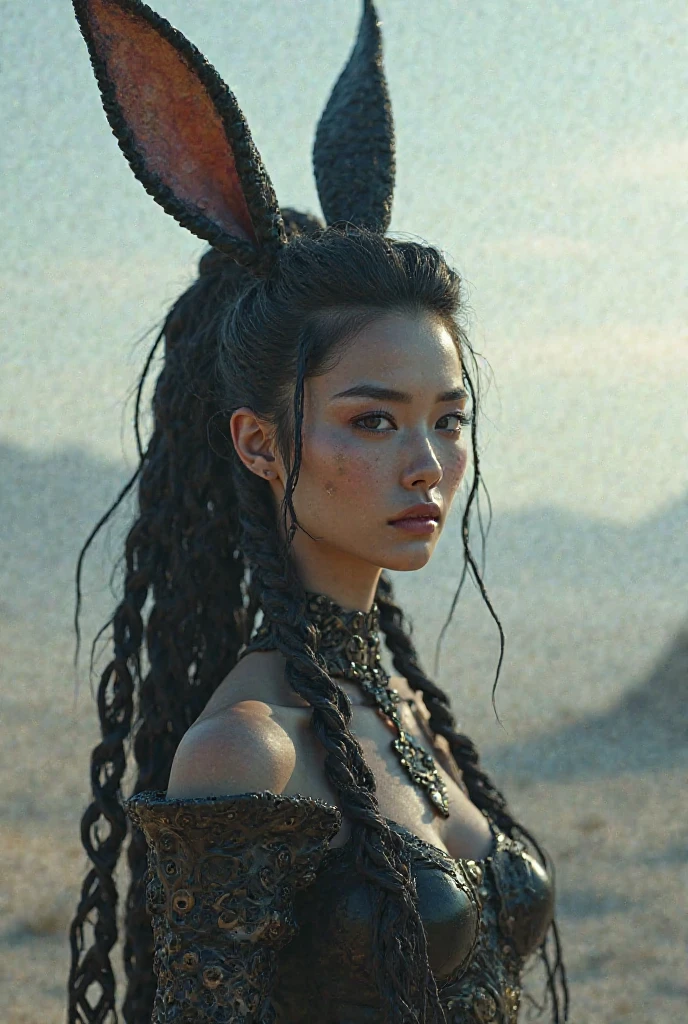 (best quality, masterpiece), 1girl, samurai, particle, wind, looking at viewer, fox ear, backlighting, upper body, pose