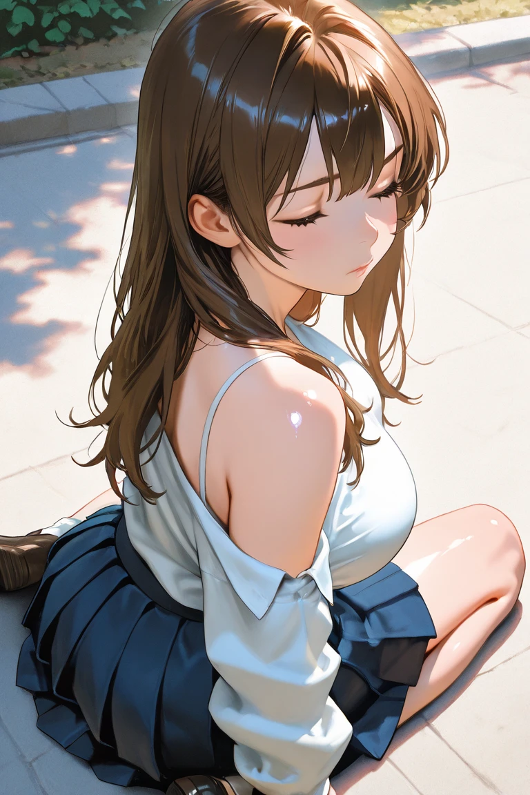 lora:DILDORIDING2-000005:1,(masturbation, dildo:1.2、squatting),whole body、slim,(Thin legs:1.3),(choker),Mikan Yuuki, (8-year-old),(brown eyes:1.5), brown hair, hair ornament, hair scrunchie, long hair, pink scrunchie, scrunchie, (flat chest:1.2),(glossy skin:1.4),
BREAK scrunchie,(skirt),
BREAK 夏、sunlight、garden,(Crying face)、blush、(pussy juice:1.3),BREAK (masterpiece:1.2), best quality, high resolution, unity 8k wallpaper, (beautiful detailed eyes:1.6), extremely detailed face, perfect lighting, extremely detailed CG, (perfect hands, perfect anatomy),