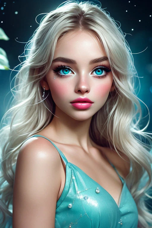 Smiling Barbie doll、Smiling Barbie doll、Smiling Barbie doll、 full body Esbian、Facing the front、(masterpiece、hight resolution)、(1 girl in):1.2)、girl with、(Best Quality), (masutepiece), (1girl in), Solo, a beauty girl, Perfect face, Big Breast,dreamlikeart、Highly detailed airbrush art(((Surreal))、intricate detailes、Volumetric lighting、(masterpiece:1.2)、(top-quality)、The ultra-detailliert、Highly detailed colorful details、(Irridescent color:1.2)、(Bright lighting、Atmospheric lighting)、Magical、dynamic compositions、Ray traching、The mirror reflects light、Shallow depth of field、ultra-detailliert、mixing exposure、nffsw、Super masterpiece、Her eyes are glowing blue、