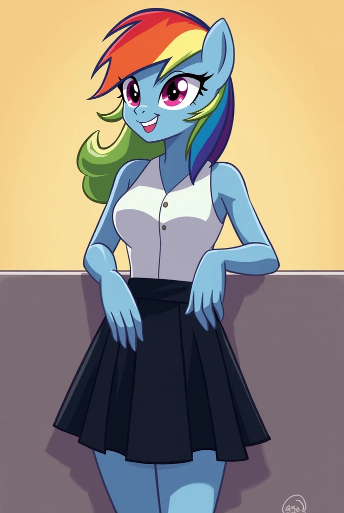 Rainbow Dash, Rainbow Dash de My Little Pony, Rainbow Dash, Traje de falda, Traje de negocios, chaqueta, pencil skirt, piernas desnudas, tacones altos, office lady, Posando, Antecedentes de la oficina, topless, pose sexy, tacones, nude, tetas medianas, 18yr old, nfsw, Hi-Def, tetas desnudas, trasero desnudo, vagina desnuda, (solo desnuda), upskirt, sexy, rostro hermoso, senos firmes, tetas medianas, piernas abiertas, nipples