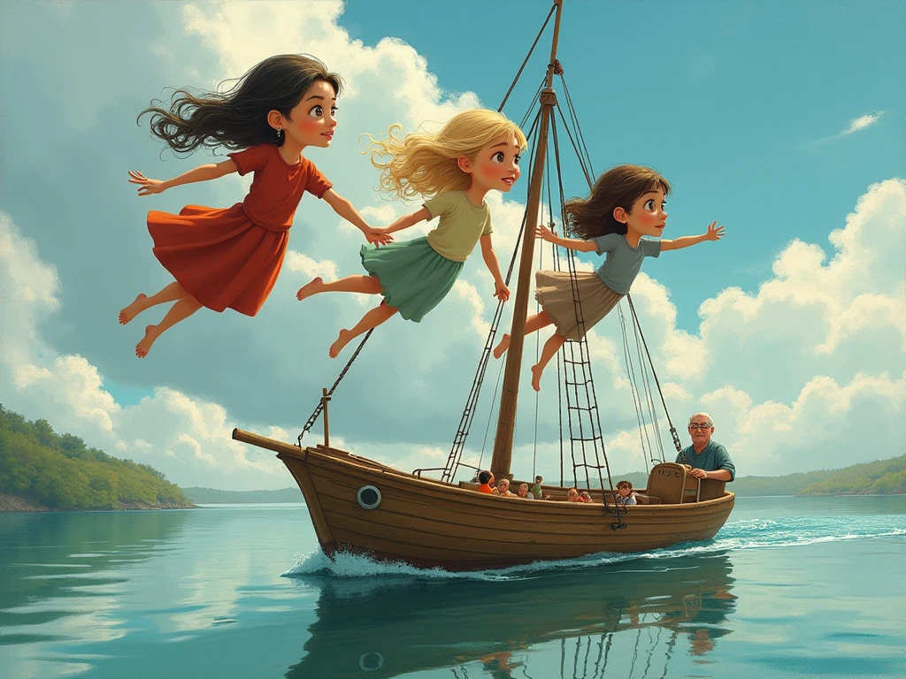 In the midst of a tempestuous sea, a character with sun-kissed skin clings to a lifeboat, their face marked by the indomitable will to survive against all odds, their saltwater-soaked hair clinging to their cheeks.