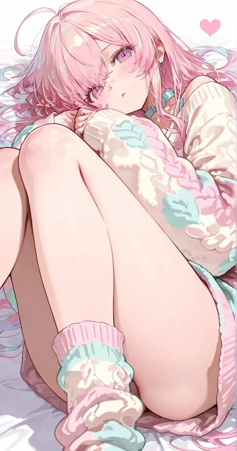 araffe with blue and pink hair laying in a bed with a bunny, candy pastel, colorful pastel, belle delphine, fairycore, pastel overflow, colourful pastel, cotton candy, lots of pastel colour, fantastically pastel colors, anime barbie in white stockings, fantasy photoshoot, cutecore clowncore, glamourous cosplay, lovely pastel colors, candy girl
