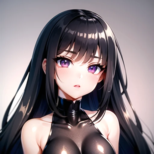 beautiful woman, Antihero with black and purple uniform., laser katana sword in hand, White skin, long black hair, portrait, Jeff Puentes, ((cartoon style)), Marvel Cinematic Universe style, (((cyberpunk city in the background))), Soft bokeh of futuristic city, Atey Ghailan, Jeremy Mann, Greg Manchess, Antonio Moro, trend in artstation, trend in CG society, Intricate, High detail, sharp focus, Dramatic and photorealistic painting by Midjourney and Greg Rutkowski., background bokeh