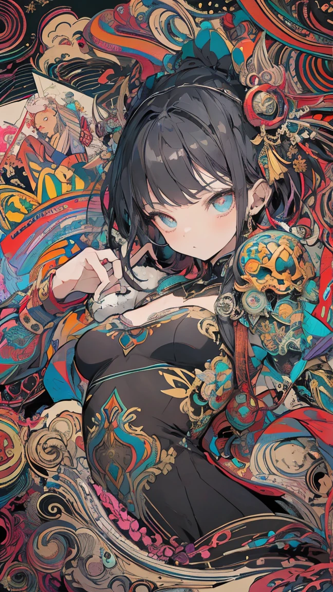There are many different animal motifs in this photo, elephant, crocodile, rabbit and other animal patterns, cute, hand drawn illustration, colorful, Wang Chen, crocodile Loki, art cover, ƒ5.6,🦩🪐🐞👩🏻🦳; 🌞🌄 , code, 🪔 🎨 metaverse