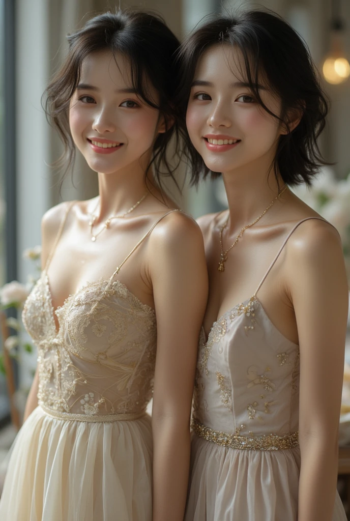 Long Shot, Full body image, (bra:0.1),(8k wallpaper, masterpiece, Highest quality, Super detailed), (Better lighting, Better Shadows, Very delicate and beautiful), floating, High saturation, Dynamic Angle, ((One girl)), nice, Ningguang City(Orchid Evening Dress) Gray Hair, Red eyes, Very long hair, hair ornaments, bangs, (Skin wrinkles:1.3), (Downy hair:1.3), 