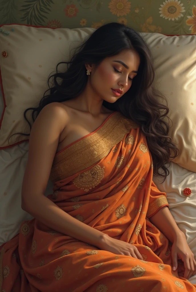 Nude ultrarealistic hires nude photo of a 30-year-old sai pallavi,topless ,nipple show , bottom less,pussy show,in bed sleeping back side,top view angle , spreading legs,realistic skin texture
Back view of sai pallavi
