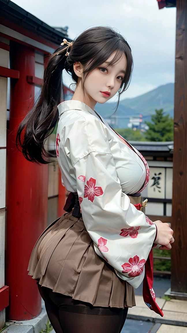 １Male Female Samurai((top-quality、8K、​masterpiece:1.3))、full body Esbian、focus clear:1.2、Excellent style:1.4、masuter piece、(Realisticity: 1.2)、(Photorealsitic:1.3)、
realisitic、realisticlying、Raw foto、hyperdetailed face（Long ponytail、cool expression）、hyper detailed background（loimu）、Ultra-detailed costumes（a miniskirt、Samurai-style clothing）、hyperdetailed body（Moderately breasts、）、super-detaild skin　、Knives 、Transparent 、Valley 、breastsout