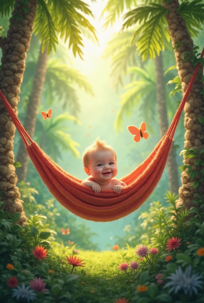 a baby sleeping in a basket, with brown skin and dark, curly hair, dressed in colorful clothes and adornments typical of the Amazonian culture, such as seed necklaces and beaded bracelets.
In the background, an exuberant forest of the Amazonian landscape, with vibrant and exotic green vegetation, the sun's rays penetrate through the leaves, and a colorful macaw covers the baby with open wings.
Bokeh, Cinematic Lighting, Artwork, Volumetric Lighting, Volumetric --auto --s2