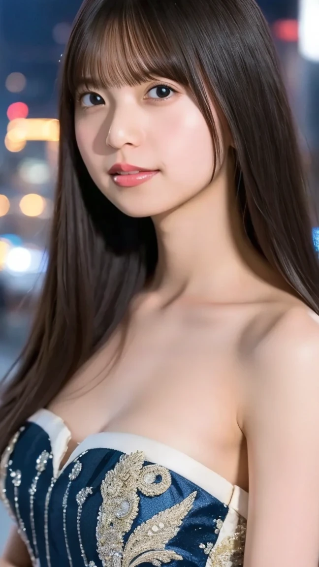 sexy police uniform, small breast, sexy pose, model pose, earring, sydney opera house, windy, hair flying, night, extremely detailed eyes, extremely detailed face, best quality, extremely detailed, one person, one girl, ultra-detailed, (realistic, photo-realistic:1.3)