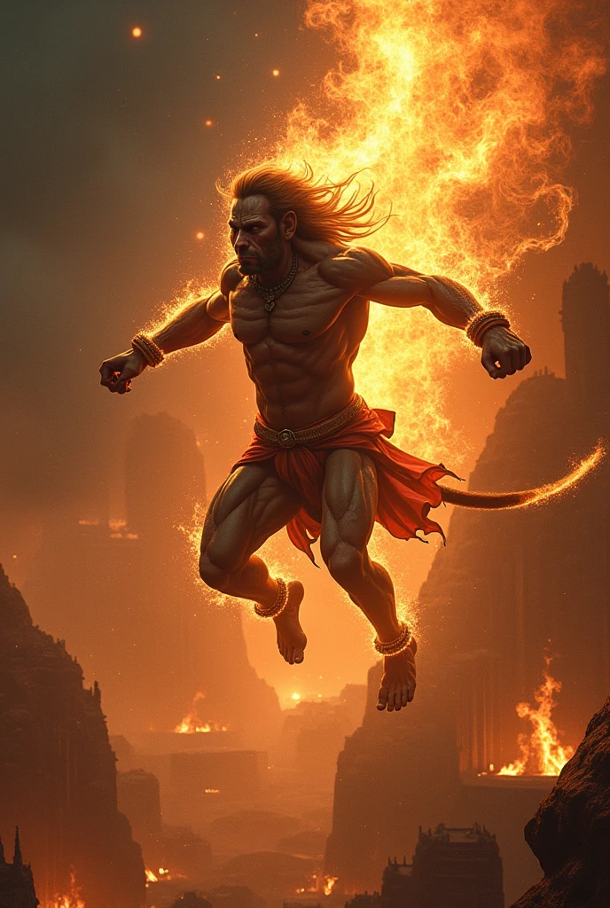 Hanuman burning lanka
