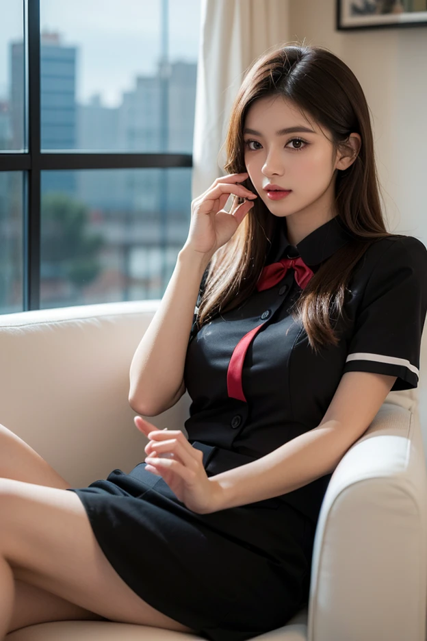 ((Highest quality)) ((masterpiece)), (detailed), One girl, sexy(whole body) uniform
