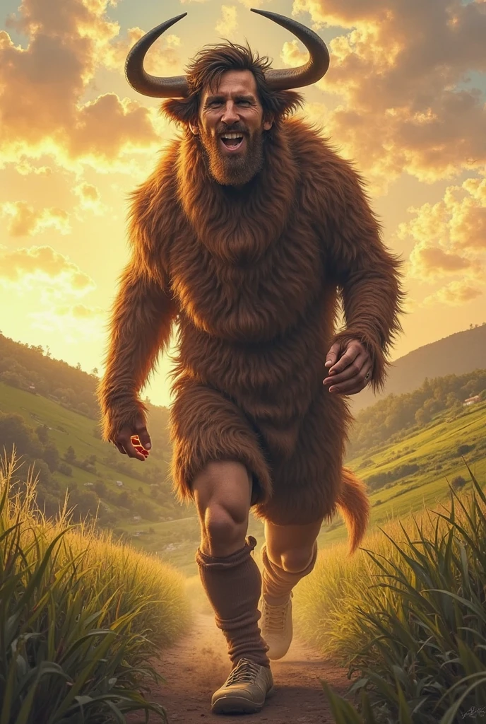 (((perfect body))), ((perfect hair)), ((best quality)), ((masterpiece)), (detailed), a man, hairy, his dick is very big, dick foreskin, his balls are big, lots of cum splashing everywhere, he is standing in tall yellow grass