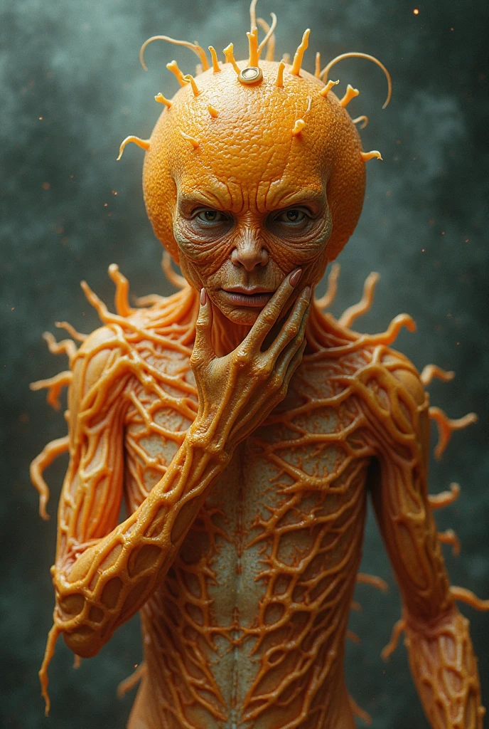 a human fruit clothed with mold and syrup, 3 d render, photo realistic, highly detailed. high quality, sharp focus, volumetric lighting, dramatic lighting, trending on artstation, octane render, <lora:ral-mold-sdxl:0.4> ral-mold <lora:ral-melting-sdxl:0.44> ral-melting, subsurface scattering, ultra hd, 4k, high def, Photorealistic, Hyperrealistic, Hyper detailed, analog style, realistic, masterpiece, best quality, ultra realistic, 8k, Intricate, High Detail, film photography, soft lighting, heavy shadow
