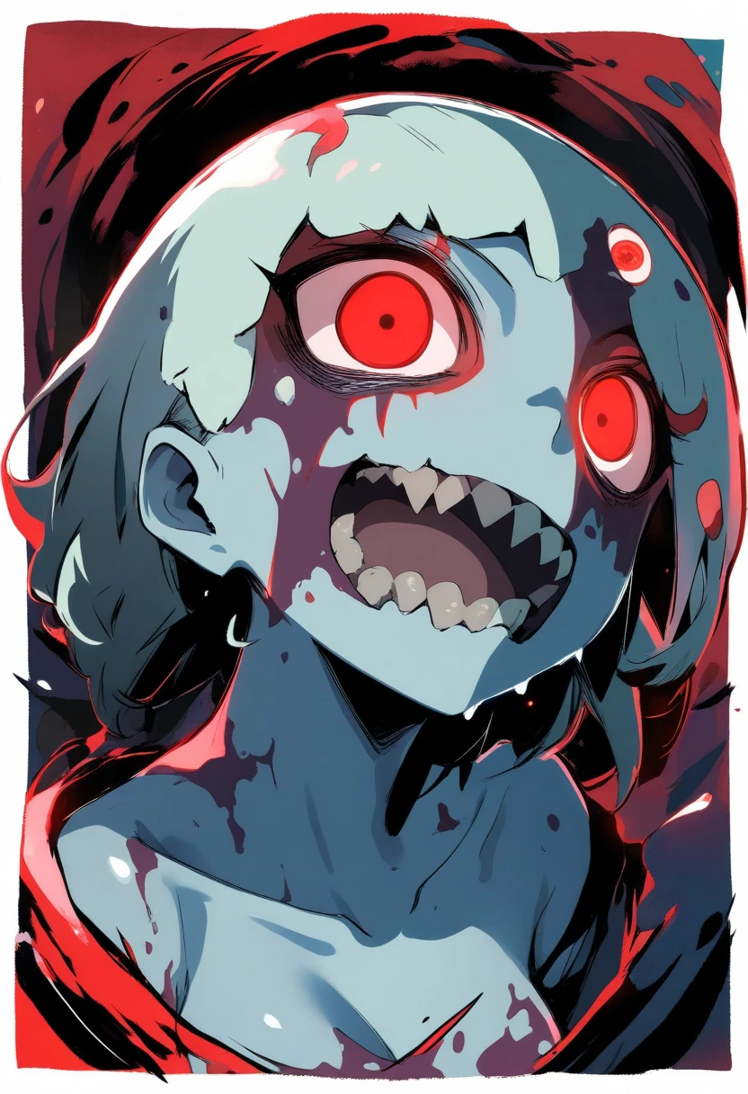 living flesh amalgam, multiple eyes, Eyes, staring at camera, Monster