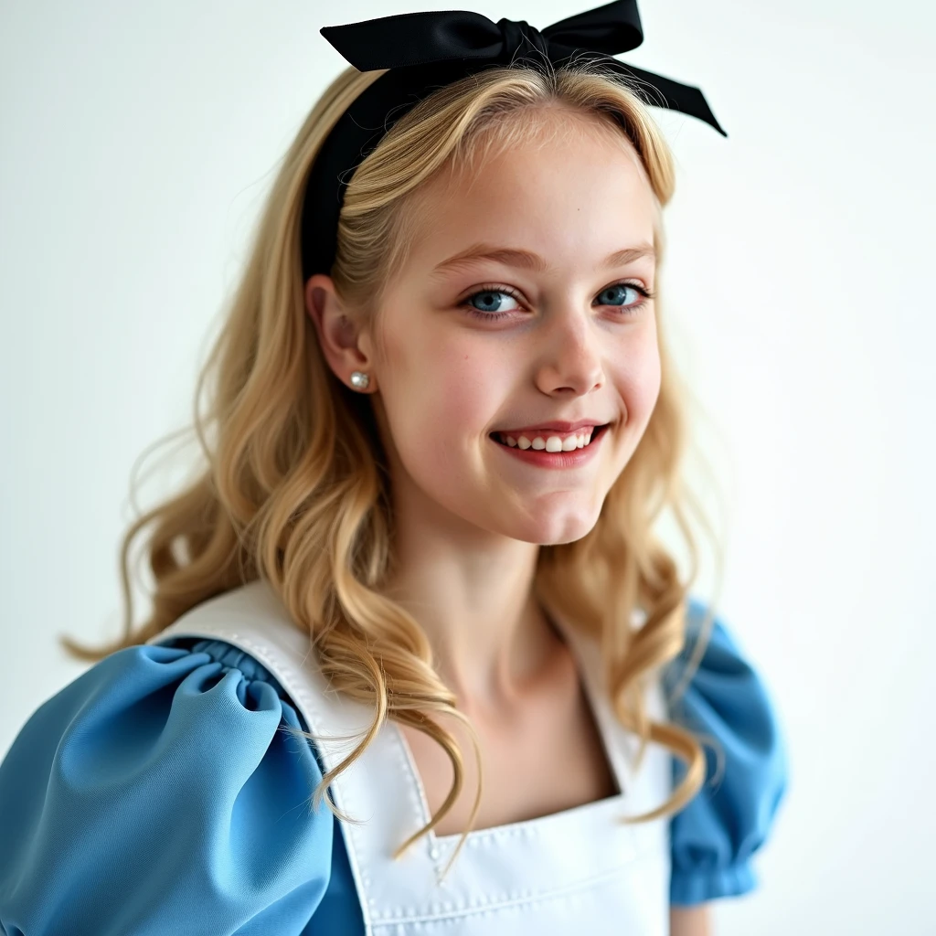Girl child blonde long hair, with straps and top hat smiling, wearing a top hat, wearing a chocker and cute hat, wearing a party hat, wearing a silly hat, fancy funny hat, fancy flashy hat, wearing a pink headband, wearing a cute hat, with hat, kids, closeup of an adorable, wearing a top hat, she is wearing a hat