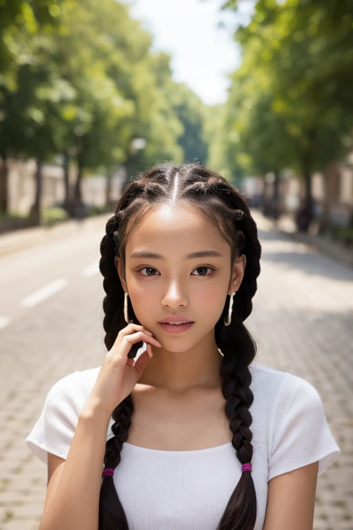 vivid colors, epic lighting, awesome background, detail-ful background, park with river, sitting on park-bench, girl, 1girl, solo, (soft body), medium breasts, dark-black hair, long hair, long twin tails, pink school uniform, blushed, shy, from above, cross necklace
8k uhd, sharp focus, Fujifilm XT3, dslr, masterpiece, RAW photo, high quality, highres, f1.6 lens, (masterpiece, best quality, ultra-detailed, best shadow), hyper detail,best illumination,8k, long hair,(hair flaps),flipped hair,(purple eyes),shaded face,slit pupils,expressionless,pastel colors, (dramatic pose),close-up,trending on ArtStation,((monochrome)), akihiko yoshida, petros afshar speedart, best of behance,  divine render RAW photo, a 18-year-old-girl, upper body, selfie in a car, blue hoodie, , (1girl), (realistic), (photo-realistic:1.5),  lipstick, (freckles:0.6), (short hair), multicolor hair, necklace, (RAW photo, 8k uhd, film grain), Sharp Eyeliner, Blush Eyeshadow With Thick Eyelashes, extremely delicate and beautiful, 8k, soft lighting, high quality, highres, sharp focus, extremely detailed, during the day, (sunlight on face), beautiful detailed eyes, extremely detailed eyes and face, masterpiece, cinematic lighting, (high detailed skin:1.2), 8k uhd, dslr, soft lighting, high quality, film grain, Fujifilm XT3