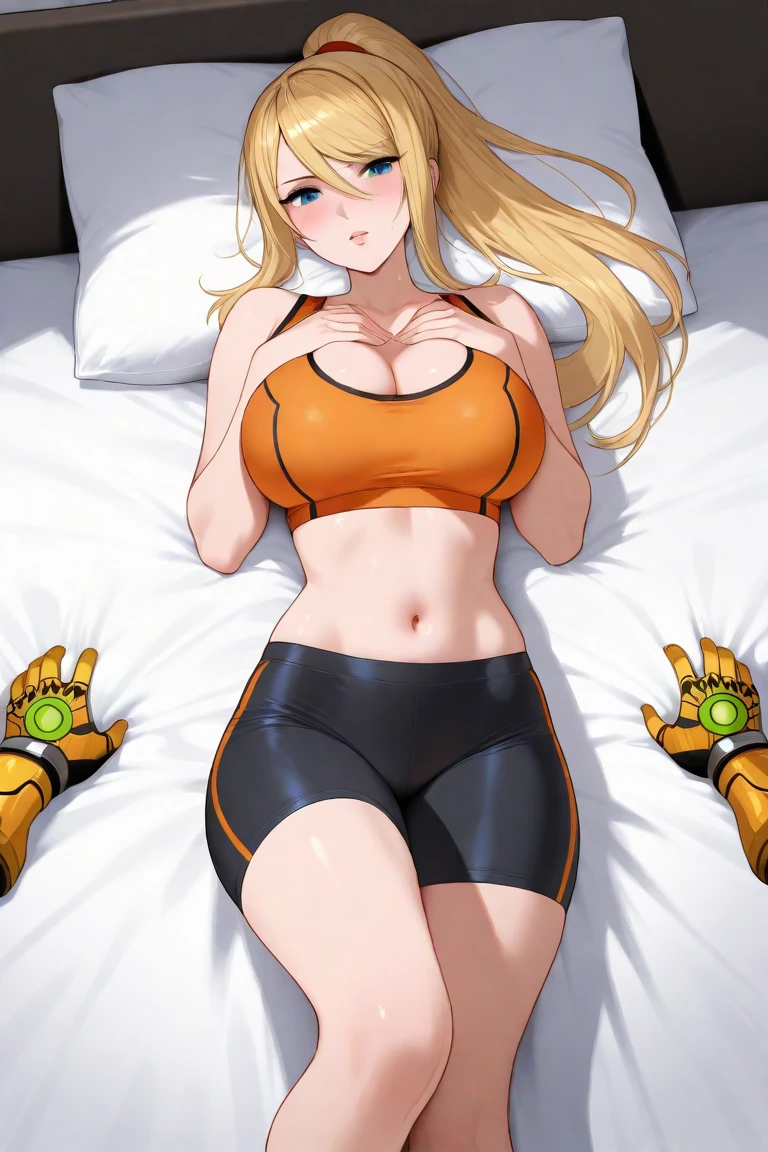 Pokémon、graduate School、Dr. Ohrim、『Pokemon Scarlet Violet』、white clothes、white clothearried woman、muscular big breasted mature woman、muscular big breasted mature woman、ancient pokemon、paradox pokemon、orange crop top、cleavage、Orange shorts、bracelet、hair ornaments、necklace、wild、double teeth、kitchen、seasoning、愛読書・スカーレットブックを灯台のgraduate School、