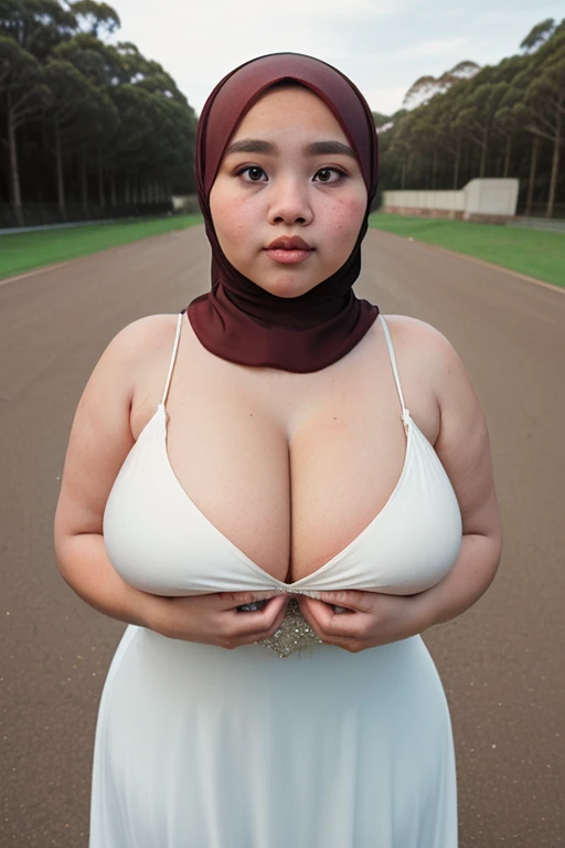 WELCOME TO THE JUNGLE, ((GOTHIC GOTH GIRL LIGHT GREEN LIPS)), Jumbo (Singlet), Chubby adorable, 1 girl, (face to face), , baby face, angry face expression, half body portrait, (face details: 1), (eye details: 1), ((big breasts)). wearing transparent transparency soft long shirt, hijab, .. Cute posed. proportional body. Ultra High Res. realistic: 1.4, UHD, ((white leopard pattern)), ((Bigger:2.4)), (((DARK BACKGROUND))), ((GIGANTIC:2.3))