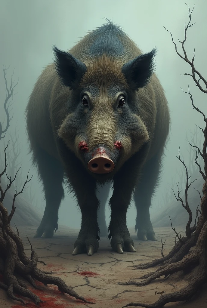 Pygmalion the cannibal boar eats all those who have outraged others in life as filthy as the acts of his victims the obscene glutton of hell likes to desecrate corpses after devouring them his screeches leave you deaf