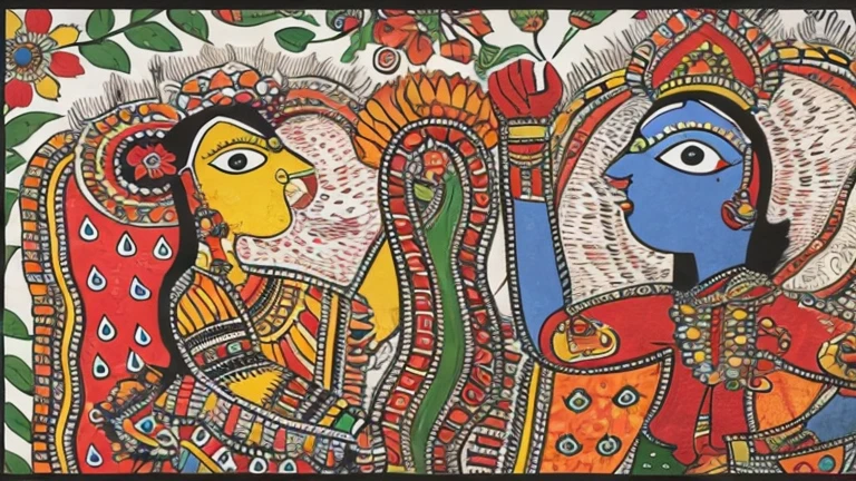 traditional Indian relief sculpture depicting two seated deities. The left deity, with curly hair and a garland around his neck, holds a cup in his right hand while his left hand rests on his knee. The right deity, adorned with elaborate jewelry and a serene expression, makes a gesture with her right hand, index and middle fingers extended, while her left hand rests on her knee. Behind them, a circular halo with intricate patterns emphasizes their divine status. The scene is framed by a rectangular border with a wavy outline.