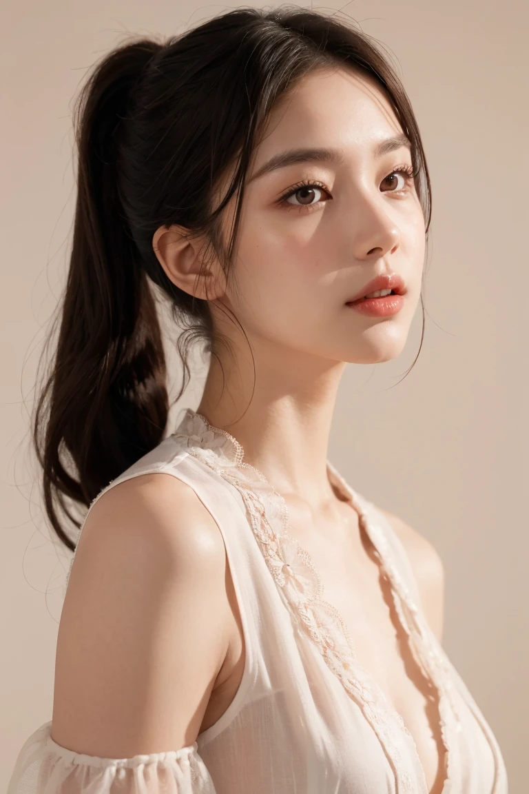 ((Highest quality, 8k, masterpiece: 1.3)), sharp: 1.2, Perfect Body Beauty: 1.4, ((Layered Hairstyles, Small breasts: 1.0)), plant, Velvet Bed, ((Small face)), ((Sideboob)), ((Side angle)), (((ponytail))), ((Five Necklaces)), Earrings, ring, Bracelet, (Hair Accessories), ((White lace dress)), ((Beautiful young teenager woman)), ((Straight nose)), (Eyeliner), Armpit Hair, Bristles, ((Beautiful Skin)), Feminine curvaceous figure, (((Spread your legs and increase the depiction of your crotch))), Wavy Hair, Beautiful attention to detail, Super detailed, Highly detailed face and skin texture, fine grain, double eyelid, Black Hair, Big Ass, Lower Body, Thighs, (((Skinny))), Wet and shiny lips, smile, Blushing, Get a grip on your body, ((Anatomically correct human body)), ((Crisp body shape)), Protruding skeleton, Raised hair, A face without nasolabial folds, Leaning back