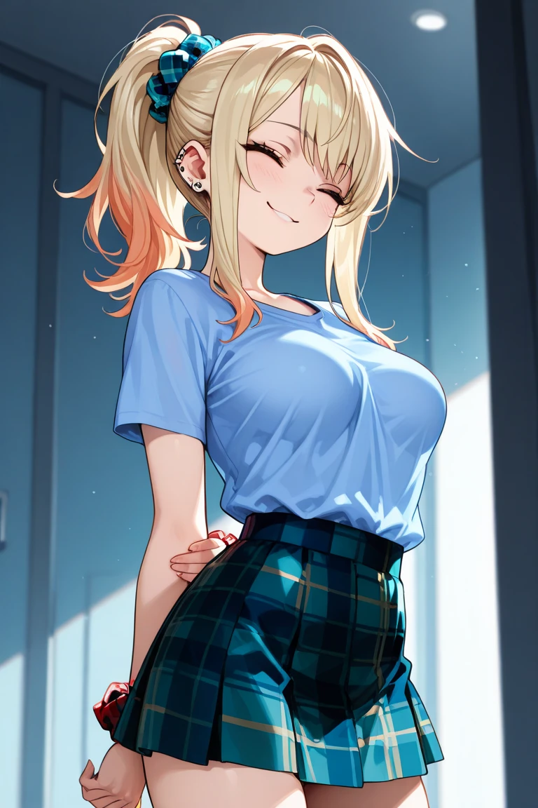 (Highest qualityのイラスト:1.2), (cute女の子:1.1), (1 girl、17 years old、Highest qualityのイラスト:1.2), (1 girl、Kind eyes、blue eyes:1.2)、Blonde、Semi-long hair、Mature、(Highest quality、Very detailed、cute、Ultra-high resolution) 、formal、suit、pants suit、Collarless T-shirt