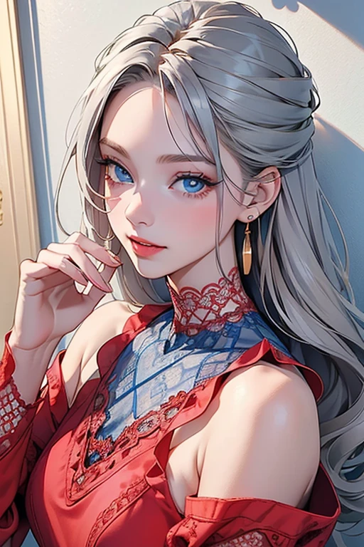 (highest quality:1.4)、High resolution、Detailed Background、(Beautiful face in every detail:1.4)、Anatomically correct、(Draw the usual number of fingers:1.2)、(Detailed facial expressions)、Realistic、beautiful, Teenage Beauty、Huge breasts、Perfect body line、Thick thighs、Elegant atmosphere、Well-groomed eyebrows、Well-groomed eyebrows balance the entire face、Excited、Blushing、indoor、Calm atmosphere、
Shiny Chinese Dress、Dark colors such as red and black、Put on high heels、Strap and ribbon design、Pearl and metal accessories、An updo is recommended to accentuate the design of the Chinese dress.、Add some simple hair pins or accessories to make it even more gorgeous.、
If you have long hair, a sexy wavy hairstyle is also a good choice.、
It would be a good idea to incorporate red lipstick.、Choose a deep red color、cute