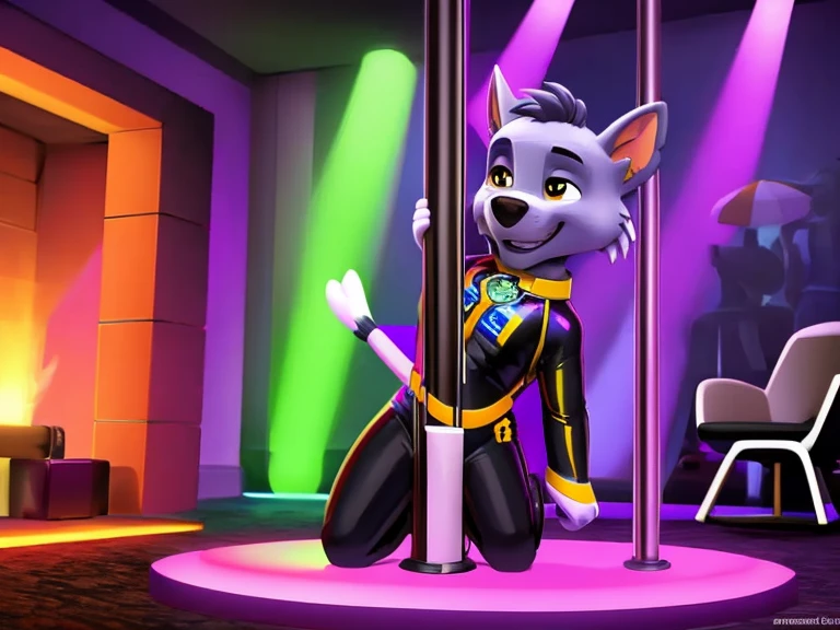 there is a woman sitting on a pool table with a pool cue, rendered in sfm, pov furry art, sfw version, commission for high res, fun pose, saints row fursuit tails mod, lecherous pose, blue moon ray tracing, sitting at the bar, bottom shot, sassy pose, rendered in pov - ray, at a bar, big butt, thicc, big breasts