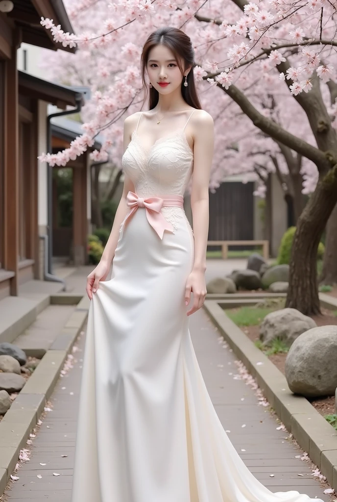 <lora:0135 Chinese red wall_v1:1>,ruanyi0135,outdoors,east asian architecture,bamboo,road,1girl,solo,full body,<lora:0113 Lilac chiffon dress_v1:0.9>,ruanyi0113,wedding dress,sunlight,, (HDR, best quality, masterpiece, detailed, High Resolution, volumetric, grain), (actor: woman focus, standing, , huge, bright skin),