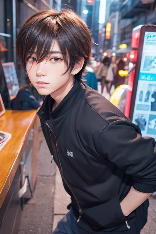 Anime young boy of 12 good looking pop star --auto --s2