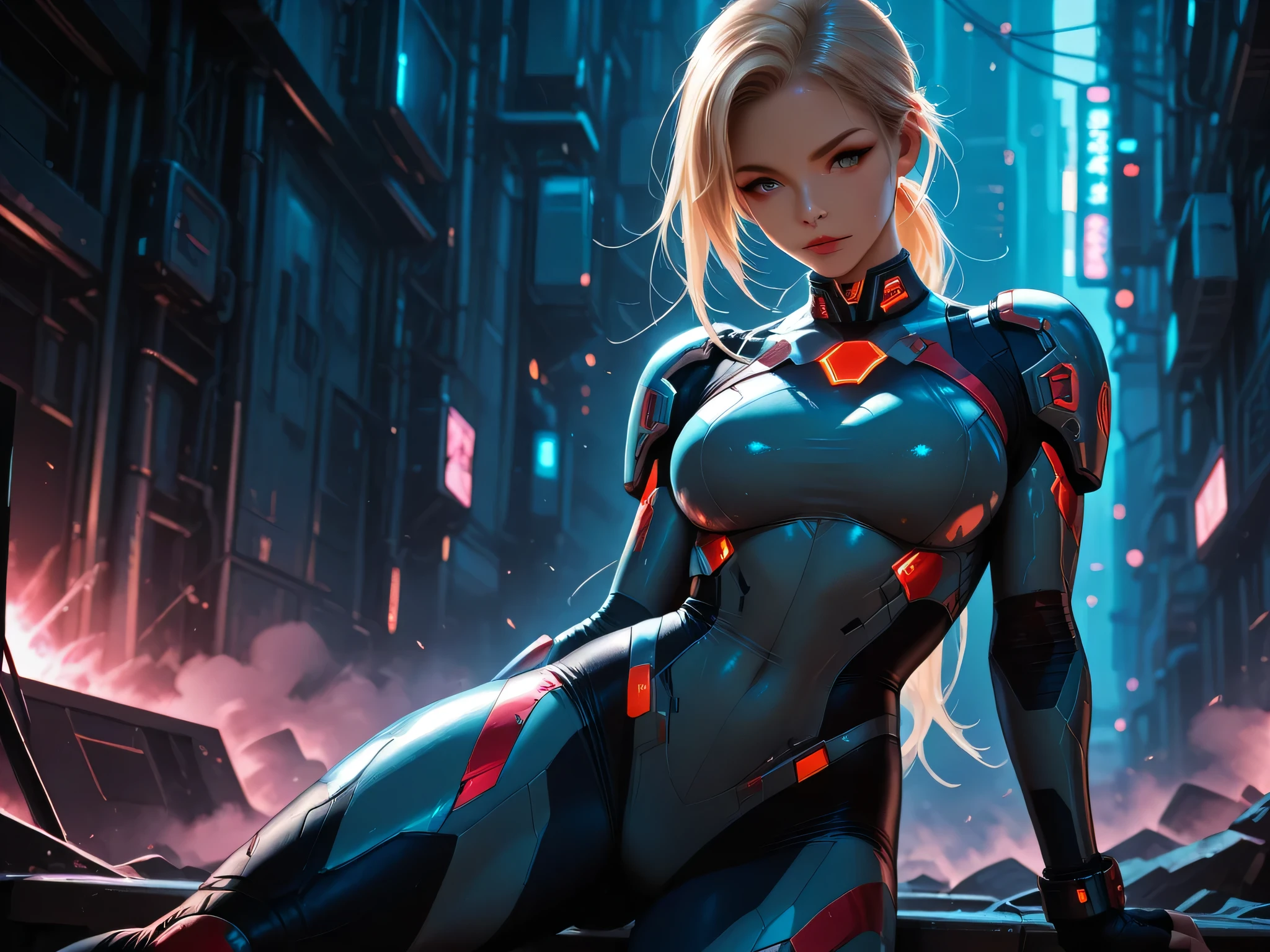 cybernetic female fighter