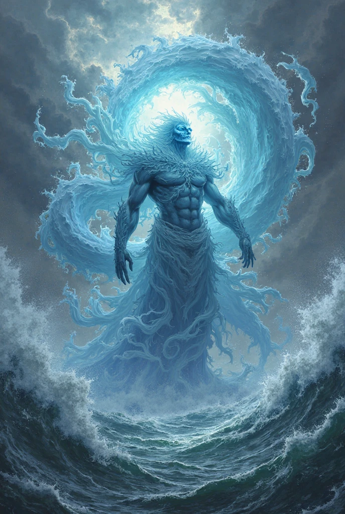Water god filling the planet with water