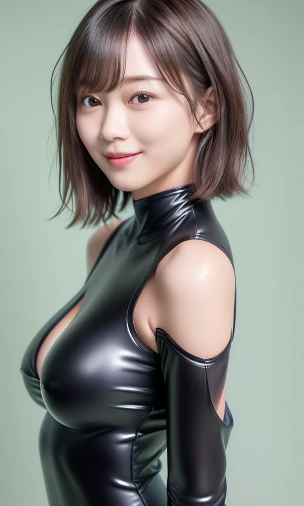 masterpiece,best quality,official art,extremely detailed CG unity 8k wallpaper,1girl, ultra high res, (photorealistic:1.4), ,golden hour lighting, (Kpop idol), (aegyo sal:1), (platinum short hair:0.8), ((puffy eyes)), looking at viewer, facing front, smiling, laughing,medium breasts, gloves,short hair,(nsfw,nude,thigh,slim body)