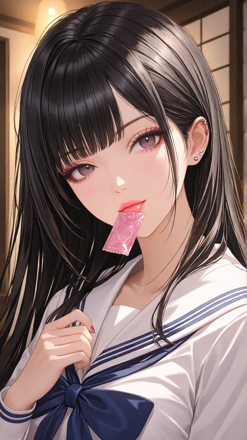 masterpiece, Penis Face, Penis in face, Big penis, No correction, Penis awe, Cum on face, facial, ahegao BREAK ookami mio, Black Hair, Wolf Ear, Striped Hair, Yellow Eyes, Reverse hair, Spiked Hair, blush