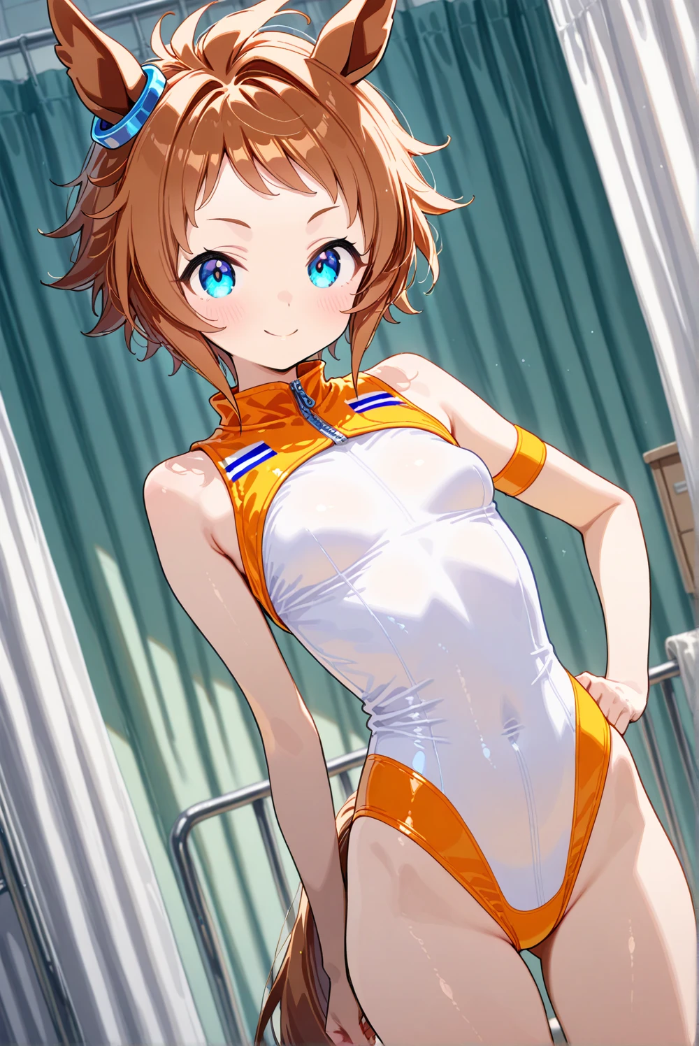 ,,(petite), 1girl, looking at viewer, , hazuki katou,,,, ,bikini,,,,flat chest,(expressionless),bikini,nipple,perfect lighting,perfect shadow,nsfw