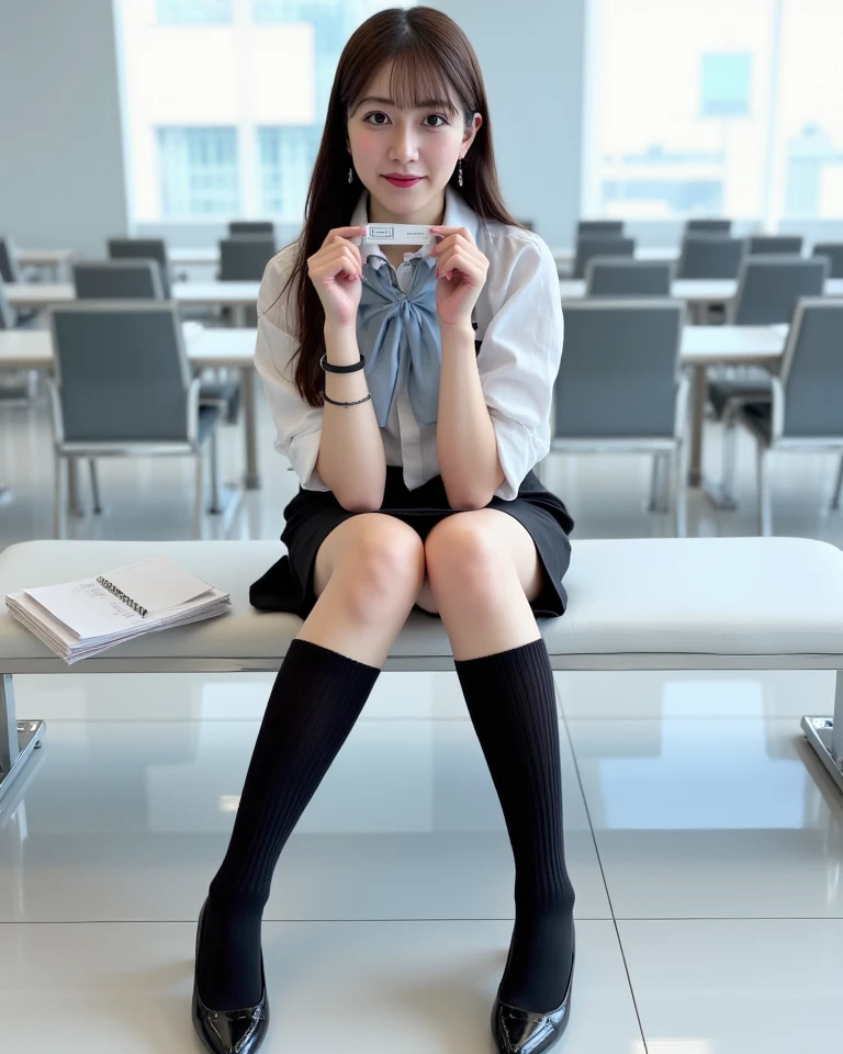 (1 boy:1.8),The boy is student,boy is 17 year old,(boy is smile:1.2),boy is black shirt,(boy show briefs:1.4),(the boy is fullnude:1.0),2 girls,group,A good friend, office, sitting office chair, 15 year old, (Small breasts:1.3),(skinny:1.2),AKB48,nogizaka46,navy blue blazer,white blouse,checked mini skirt,red ribbon,high ,smile,beautiful girl,highest quality,High resolution,be familiar with,perfect anatomy,beautiful and fine eyes,office Chair,office Desk,laptop,(short ponytails:1.2),(black tights:1.2),(smile:1.2),(open legs:1.0),(cowboyshot:1.6),Young beauty spirit ,bsp,(full-face blush:1.5),(smile:1.2),anguish,(public indecency:1.0),(cry:1.2),(I'm on the phone:1.5),(front view:1.0),(Calling on smartphone:1.8),(hold a smartphone in hand:1.9),(handjob:1.5),
