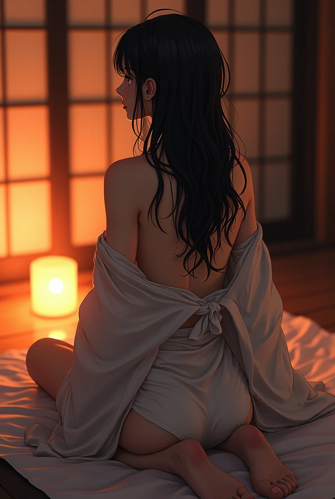 ((((((All Nude))))))、((((((((Nipples、pubic hair))))))))、1girl in,Very beautiful 16 year old Japan woman、On all fours、Strong red light、Put your fingers between your legs and 激しくmasturbate、beautidful eyes、cleavage of the breast、the wind、cloudy ash sky、heavy rain falls、Body like a model、open one's legs、high-level image quality、Top image quality、Looking at the camera、Focus on the eyes、Red light district、On the futon in a Japanese-style room at a ryokan、