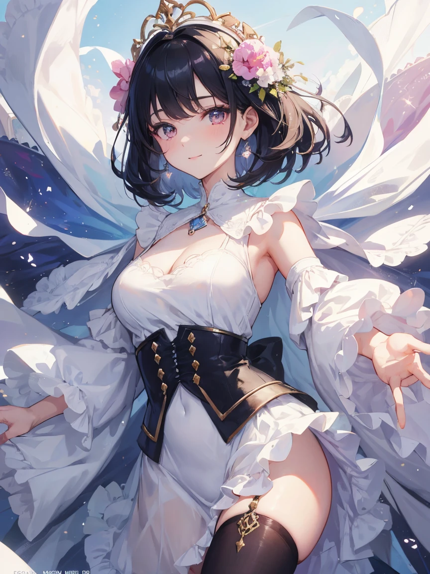 ((highest quality)),(ultra high resolution),(Super detailed),(detailed description),((best CG)),(best work of art),super precision art,great drawing art,(Modern art with precise details:1.5),(Fashion magazine cover:1.8), (1 Female Fashion Model:1.6),(beautiful and well-shaped face:1.5),Fashion Leader:1.6,Powerful gaze:1.4,(wear a hat diagonally:1.3),