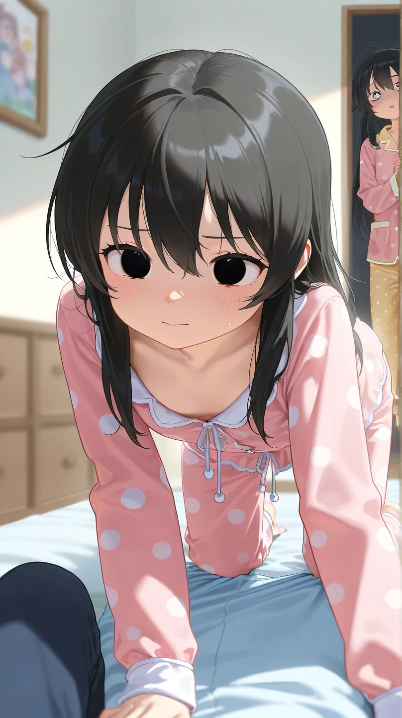 And soul、Stickers、Subjective:1.85、1 beautiful 3 year old girl:1.85、a bit、(((Baby Face:1.85、Baby Face:1.85、Baby Face:1.85、Extreme close-up photo of super flat chest:1.85、Pink pajamas included、I mainly draw small breasts..、Ultra-flat breasts乳首:1.85、Loving smile、Ultra-flat breasts:1.85、Short length、short hair、Photo from directly below:1.85、On all foursで覗き込む:1.85、Baby Face:1.85、Baby Face:1.85、So small and so young、Ultra-flat chestの乳首:1.85、On all fours:1.85)))、blush、On all fours:1.85、Silver Hair、On the crib、Ultra-flat breastsの乳首、Baby Face:1.85、Baby Face:1.85、Baby Face:1.85、Short length、Short length、Short length、Ultra-flat chest、Ultra-flat chest、Ultra-flat chest