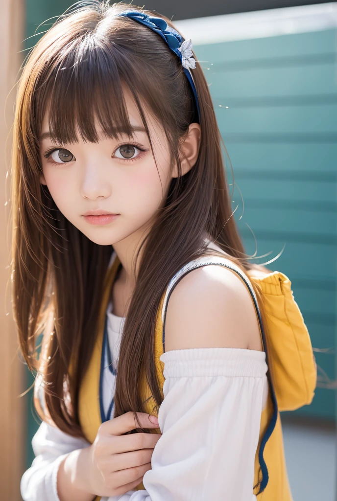 14age、Best Quality, absurderes, Ultra-detailed, Yamanaka_Ino, 1girl in, Solo_focus, hair down