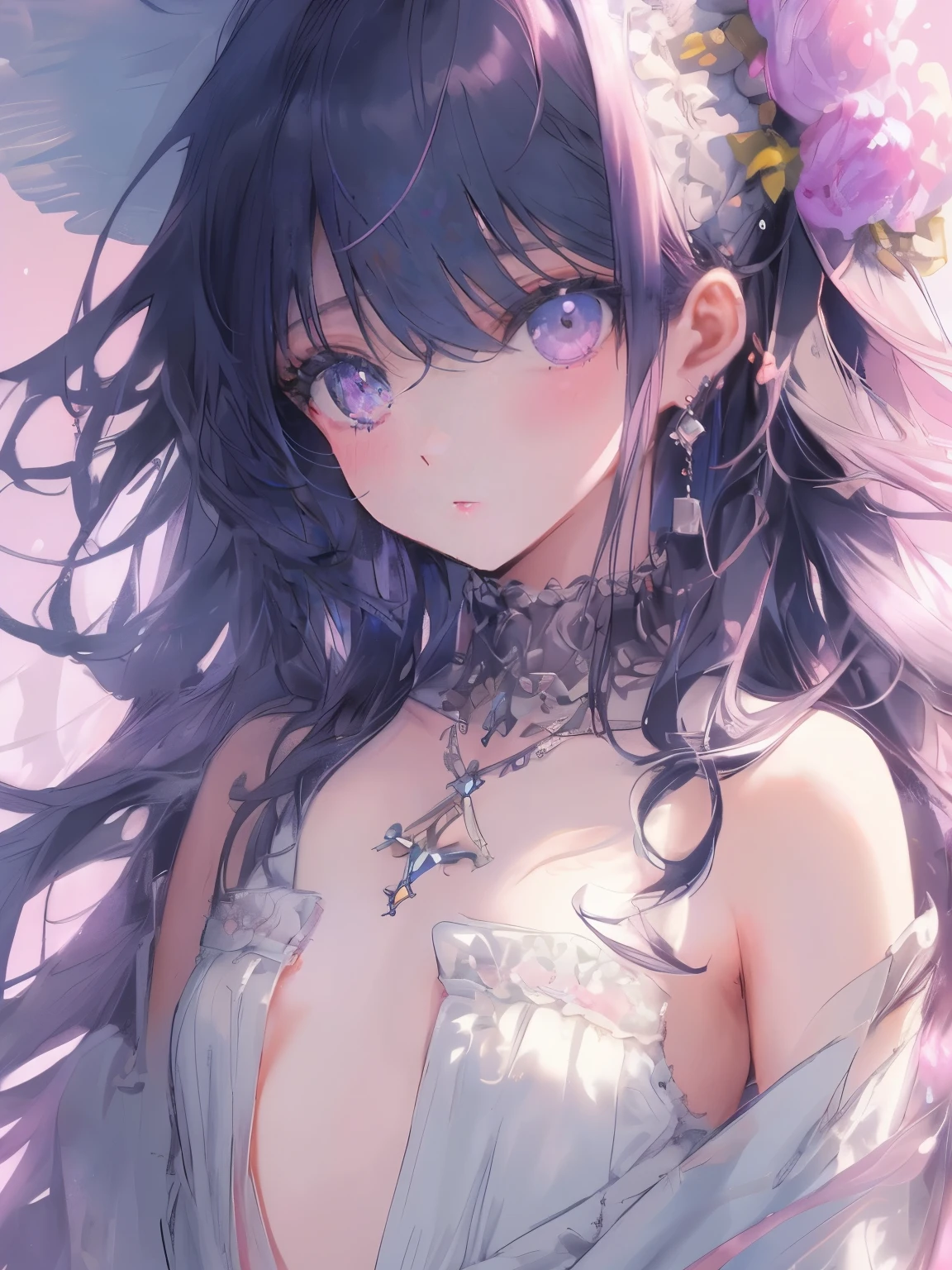 Soft FoCight Gradient Watercolor :1.5, Lens Flare:1.5 , Glitter :1.5), Glow , Dreamy , White background、grid , Colorful, girl、((extremely detailed eye:1.5)),((Face Focus:1.5)),(((masterpiece、top-quality、top-quality、watercolor paiting)))(Curly)、Official art、Beautifully Aesthetic:1.2)、eye glass:1.5、(4girl:1.5)、(Fractal Art:1.3)、colourfull、((Ultra-detailed retina:1.5))、embarrassed from、(Midriff)、((Super Detail Eyes:1.5))、(Irridescent colorの髪、colourfullな髪)、((the Extremely Detailed CG Unity 8K Wallpapers、masterpiece、top-quality))、((Ultra-detailed細:1.2))、(The best lighting、Best Shadow Very delicate and beautiful)、(the Extremely Detailed CG Unity 8K Wallpapers、masterpiece、best qualtiy、Ultra-detailed細)、(The best lighting、Best Shadow Very delicate and beautiful)、(the perfect body:1.5)、{{{{Dazzling brilliance}}}}、Rainbow Bridge、(masutepiece:1.2), Best Quality, (Illustration:1.2), (Ultra-detailed), hyperdetails, (delicate detailed), (Intricate details), (Cinematic Light, top-qualityのバックライト), solo women, Perfect body, (4girl), (Best Illumination, extremely delicate and beautiful), Cinematic Light、【emblem:Irridescent color 】、blue open sky、Sunnyday、A charming, Sheer, sexy-S 100, seductive lingerie camisole、a close up of a woman's underwear with a Bra and panties, bright blue shiny lingerie, lingerie, lingeries beauty, Sheer underwear, laced lingerie, lingerie!!, Bra, wearing sexy lingerie, Bralette, captivating and enticing, harnesses and garters, tease, costume with blue accents, godesses, wavy lingeries, Cheeky, so sexy、there is a woman in a Sheery dress posing for a picture, けもの, see-through nightdress, full - length view, The whole picture, sheer fantasy dress, translucent dress, wearing a transparent nightgown, Full length view,see-through flowing robe, Sheer, flowing magic robe, long luxurious sheer gown、Nipples show through、pink areolae、show through、Braided hair、petal hair、poneyTail、Long、full bodyesbian、Close-up of a sidewalk with flowers and trees in the middle, very magical and dreamy, The setting of a fairy tale:, magical environment, Gorgeous setting, magical colors and atmosphere, fantastical setting, intricate sparkling atmosphere, magical colors and atmosphere, enchanted magical fantasy forest, Captivating lighting, fantasy setting, luxurious wedding, Stunning Arcanum background, enchanting and otherworldly, beautiful setting