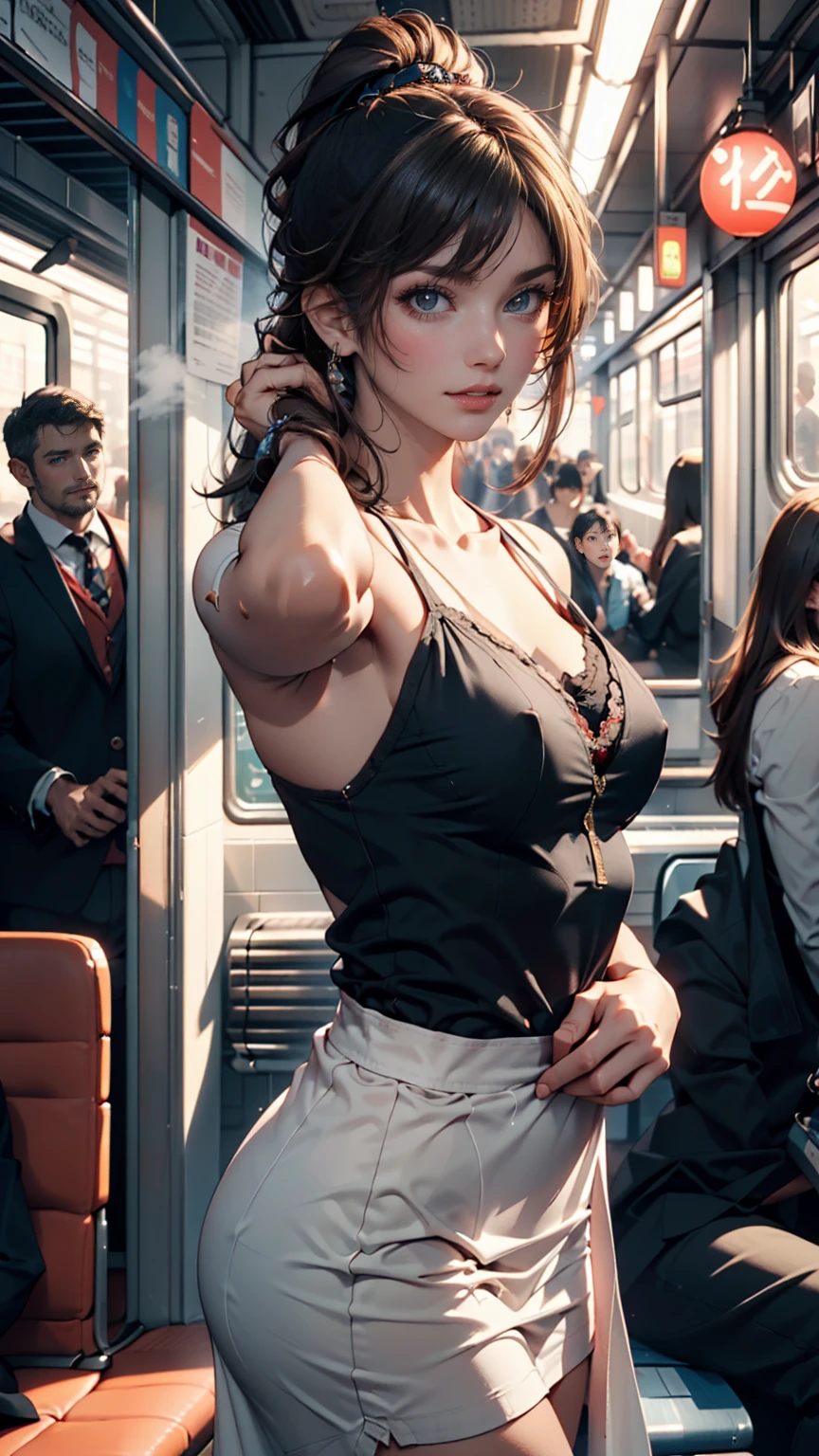 RAW, masterpiece, ultra thin photo, best quality, ultra high resolution, photorealistic, sunlight, full body portrait, incredibly beautiful, dynamic poses, delicate face, vibrant eyes, (side view), she is using a futuristic Spider-Man engine, light blue eyes, multicolored hair, mediaval city background, highly detailed abandoned, detailed face, detailed and complex busy background, gorgeous, milky white, Highly detailed skin, realistic skin details, visible pores, sharp focus, volumetric mist, moonlight night, 8k UHD, DSLR camera, high quality, film grain, fair skin, photorealism, lomography, expanding metropolis in medieval dystopia, view from below, translucent