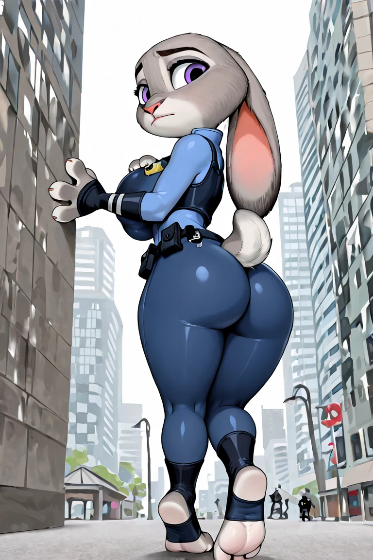 mejor calidad, obra maestra, solo, 1 chica, judyhopps, uniforme de policia,