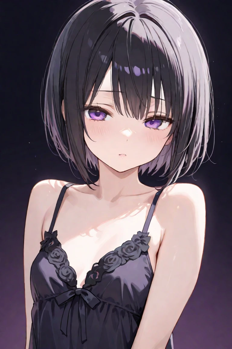 (Safety Sensor、approved、Browsing Safety:1.8), masterpiece、masterpiece、highest quality、highest quality、Perfect human body、Accurate the human body、Lighting to suit the mood、Accurate、Elaborate、Every detail of the face, Dark Skin, Woman with dark skin, Side Ponytail, hair ornaments, Hair Clip, White shirt, Bra visible through clothes, Chest pocket, Black choker, Blue tie, Purple scrunchie, bracelet,Latex Blue Pleated Skirt, Thigh straps,  fluorescent lip gloss、Simple Background, whole body, Detailed Background, Leaning forward, alone, Big cleavage、( Super big boobs、An eye is a heart:1.3、Heart Pupil:1.2,  Fluorescent contact lenses for eyes:1.3, Glowing oil skin:1.5, Sweat,vapor:1.5)、(Dim lighting:1.5, night:1.5, Love hotels in Japan :1.5、Realistic Background、Realistic:1.5, Many words:1.8、Heart Emotion:1.8, 、Double Peace、Mature adult woman、On the bed、Absolutely safe、Small oval face、Beautiful Girlfriend