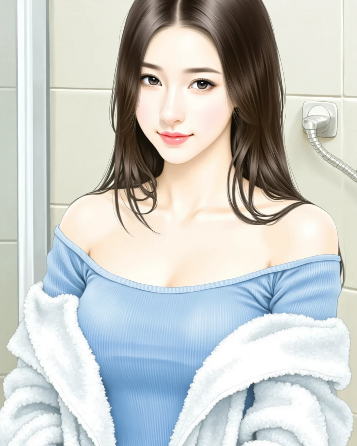 Masturbation of a nude Japan beauty in the toilet