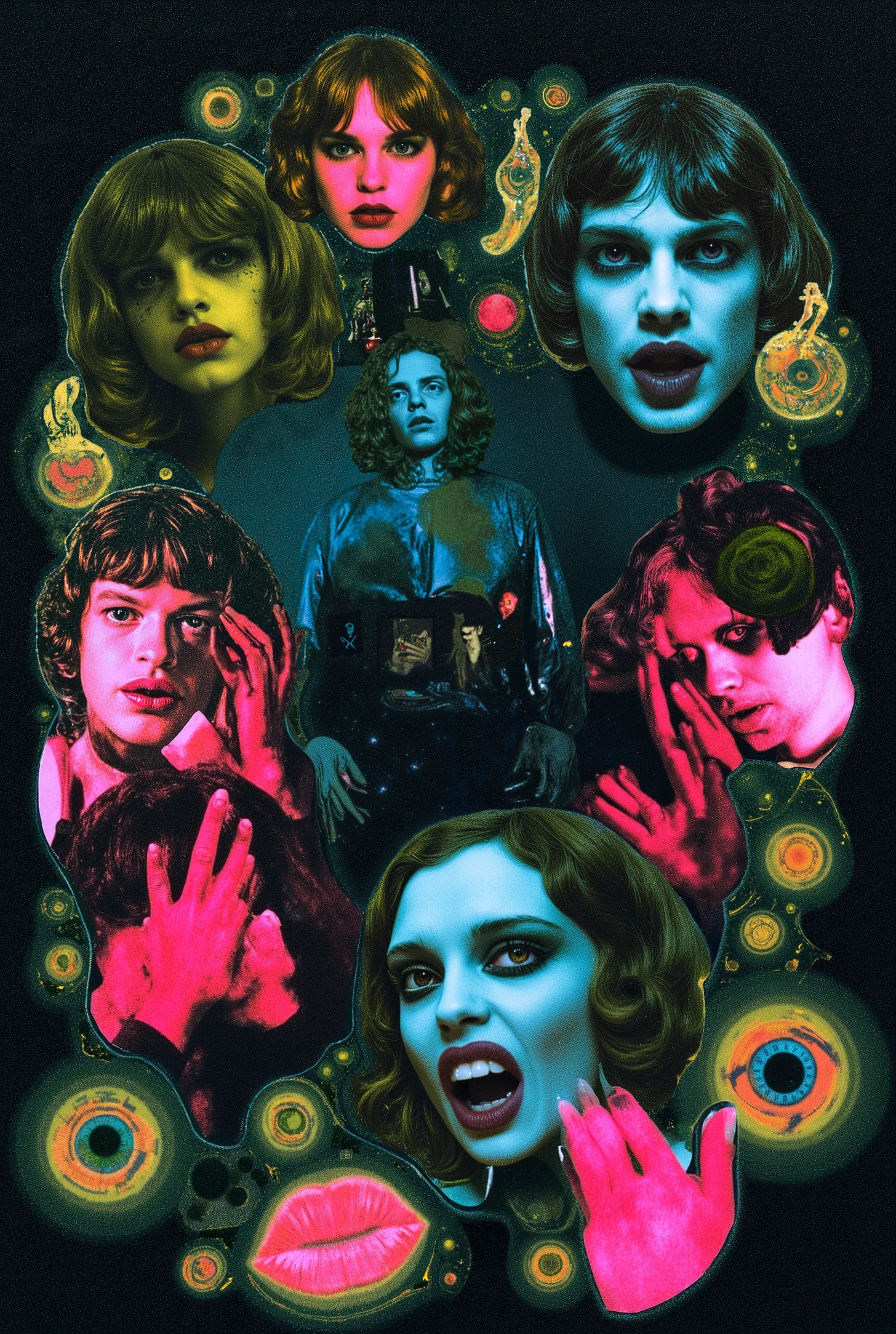 Surrealist Psicopop. intriguing people. film David Lynch — Dreams, Mysteries and Secrets. cinematic. 8K.